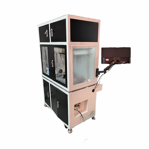 Left Side View of Custom Automotive Filter Leak Testing Cabinet