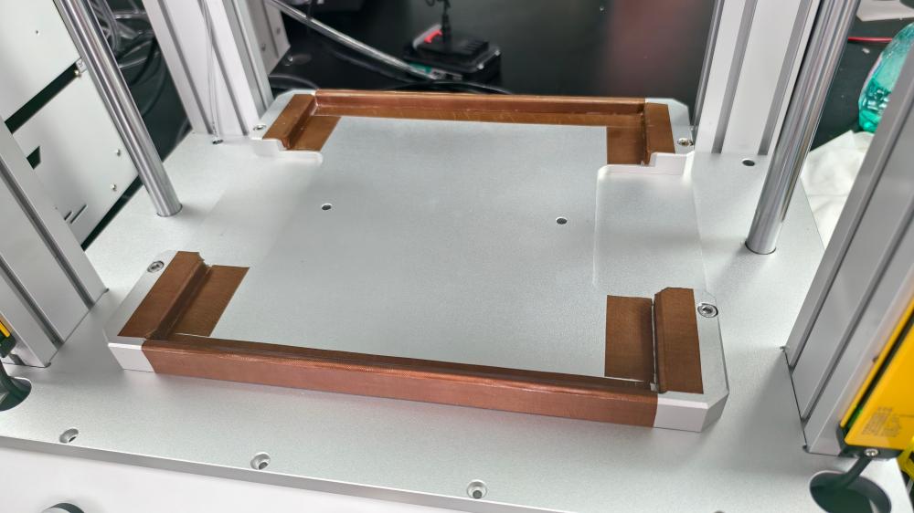 Lower positioning fixture for LED dot matrix module leak testing
