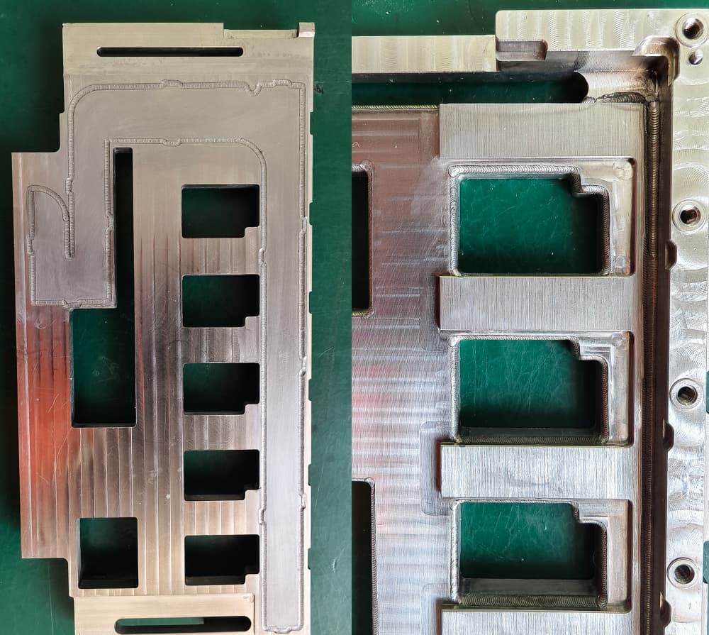 CNC machined parts requiring air leak testing