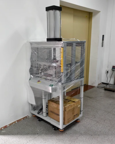 All-in-one leak tester with integrated fixtures for die-cast mold components ready for shipment