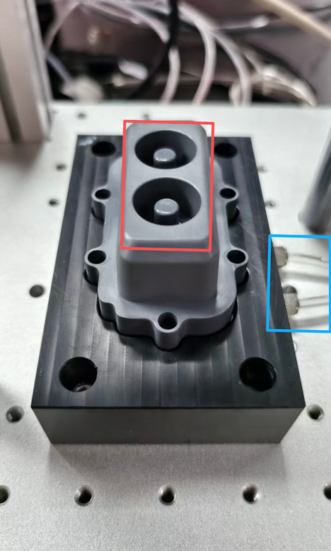 Sweeping Machine Water Control Component on Custom Fixture
